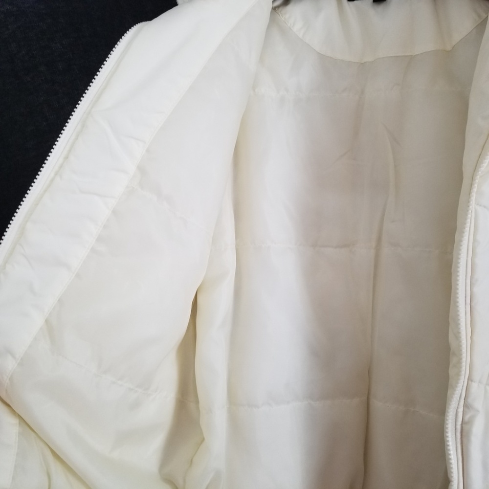 STEVE MADDEN Cream Down Puffer Coat Winter Warm Lg - Picture 6 of 8